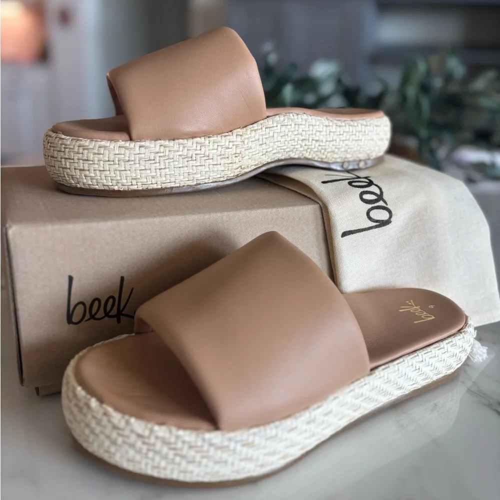 Beek Trumpeter Rafia leather sandal. Retail $280. New with box. - Picture 2 of 6